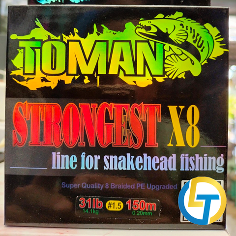 Dù PE Toman X8 150m- Chuyên Dùng Đánh Lure, Tổng Hợp,
