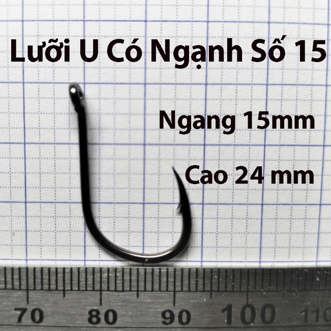 Combo Lưỡi Câu Cắm, Chữ U, Có Ngạnh, Có Khoen chống tuột dây
