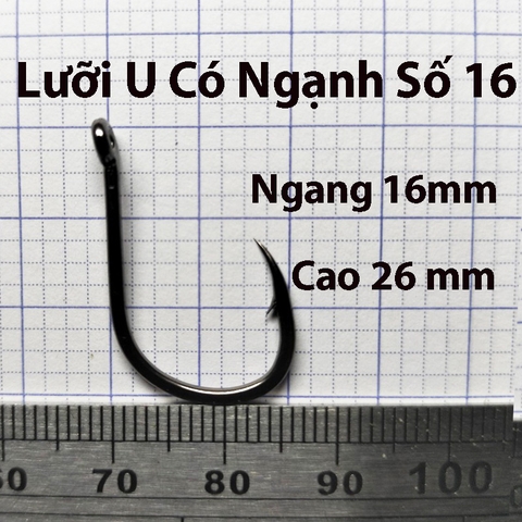 Combo Lưỡi Câu Cắm, Chữ U, Có Ngạnh, Có Khoen chống tuột dây