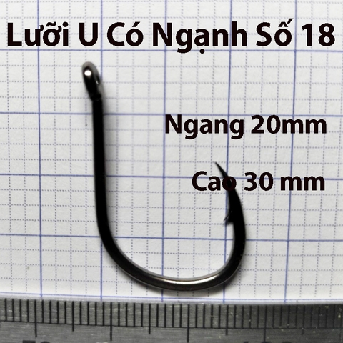 Combo Lưỡi Câu Cắm, Chữ U, Có Ngạnh, Có Khoen chống tuột dây