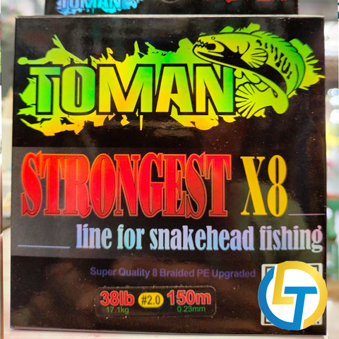 Dù PE Toman X8 150m- Chuyên Dùng Đánh Lure, Tổng Hợp,