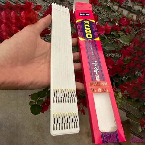 Thẻo Lưỡi Câu Đôi Buộc Sẵn 3260 Có Ngạnh ( Vĩ 10 Cặp )