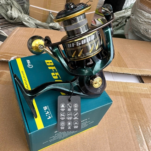 Máy Câu Cá Cao Cấp Chính Hãng YOLO BF Kim Loại độ núm tròn tải cá khủng