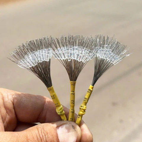 [Túm 100] Hạt chặn cao cấp làm trục , hạt chặn phao câu đài, chất liệu silicon màu trắng và xanh