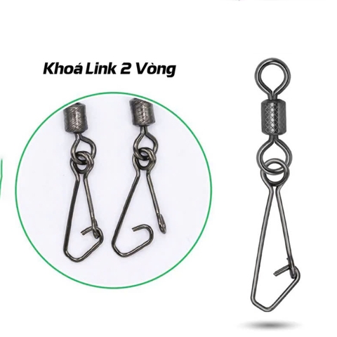 (10 Cái ) Khóa Link 2 Vòng Chống Xoắn Chữ U Cao Cấp