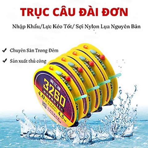 Combo 2 Bộ Dây Trục Câu Đài Buộc Sẵn 3260 Dây Tàng Hình , Tải Cá Cực Đỉnh