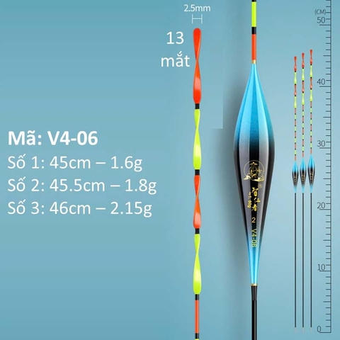 Phao Câu Đài NaNo Tăm Xoắn Siêu Nhạy, Chống Sóng, Chống Gió, Tăm Sáng Rõ V4