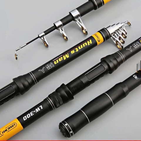 Cần Cây Máy Rút Gọn Hunts Man 3m6, Có Tùy Chọn Combo Cần Kèm Máy và Cước