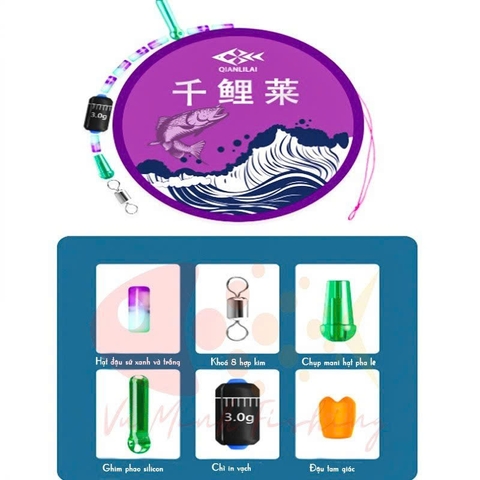 Trục Tím Câu Đơn Câu Đài Qianlilai Buộc Sẵn Tàng Hình Cao Cấp