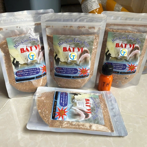 MC08 - Mồi Câu Cá Tổng Hợp Bát Vị Câu Tổng hợp nhiều loại cá, Gói 200g ( Mua 10 gói tặng chai hương liệu tổng hợp )