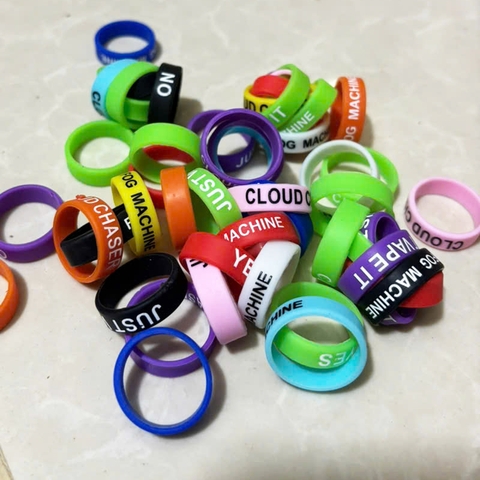 (Combo 20 cái ) Nhẫn SIlicol Quấn Cần, Quấn Cán vợt, hoa văn màu sắc đa đạng