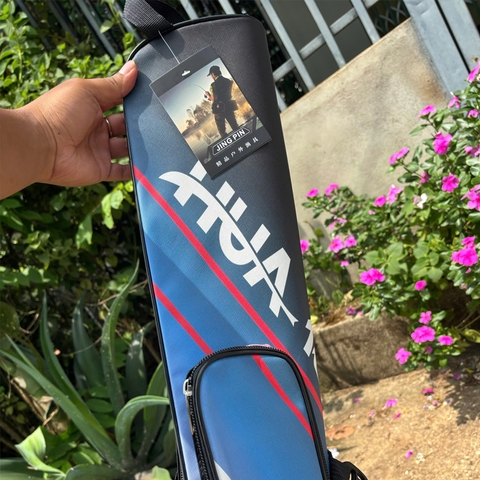 Bao Đựng Cần Hua 2 Ngăn Lớn 1 ngăn nhỏ, Có chân chống  Đựng Cần Câu Đơn Câu Đài 125x14