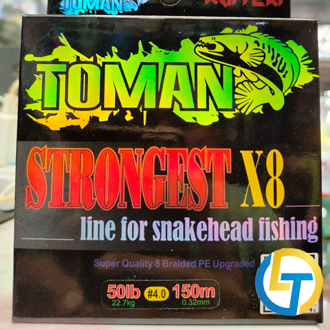 Dù PE Toman X8 150m- Chuyên Dùng Đánh Lure, Tổng Hợp,