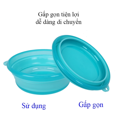 Thau Trộn Mồi Gấp Gọn Bằng Silicon Cao Cấp