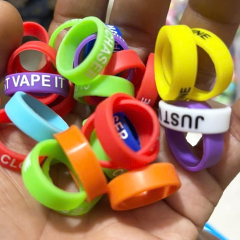 (Combo 20 cái ) Nhẫn SIlicol Quấn Cần, Quấn Cán vợt, hoa văn màu sắc đa đạng