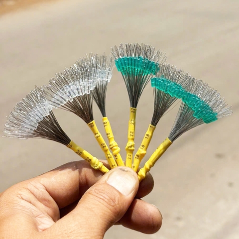 [Túm 100] Hạt chặn cao cấp làm trục , hạt chặn phao câu đài, chất liệu silicon màu trắng và xanh