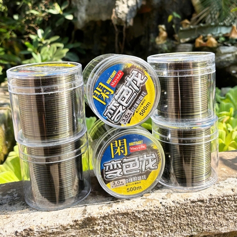 (Cuộn 500m)  Cước Câu Cá Nylon HALT FLORT LÀM TRỤC, LÀM THẺO,
