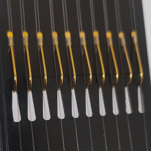 Vĩ 10 Cặp Thẻo Câu Đôi Buộc Sẵn 45cm, Lưỡi Siêu Cường