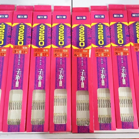 Thẻo Lưỡi Câu Đôi Buộc Sẵn 3260 Có Ngạnh ( Vĩ 10 Cặp )