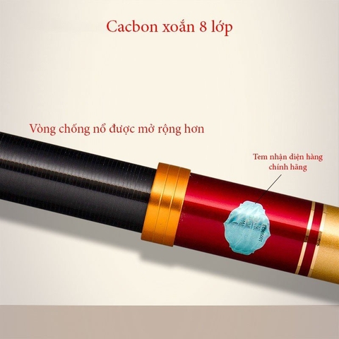 ( BH 2 Năm ) Cần Câu Săn Hàng Giao Long Đại Vũ Tải Cá 100kg ( Tặng kèm đọt phụ và bộ trục 3260 )