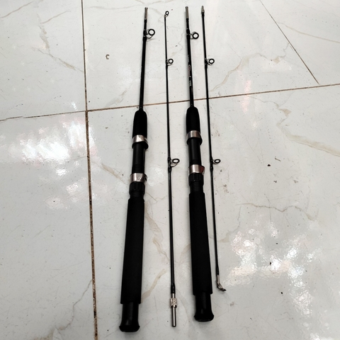 Combo Cần Câu Máy Shimano 2 Khúc Đặc Kèm Máy DEUKIO AC Kim loại ( Tặng Cước 100m )