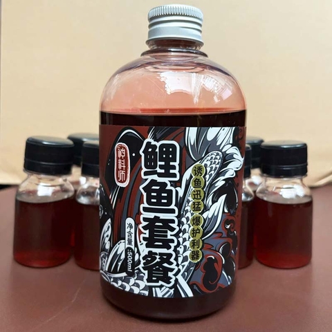 Lục Hương MRT -Hương Liệu Câu Cá Chép, Trôi Trắm ... Chai Lớn 500ml và Chai Nhỏ 60 ml