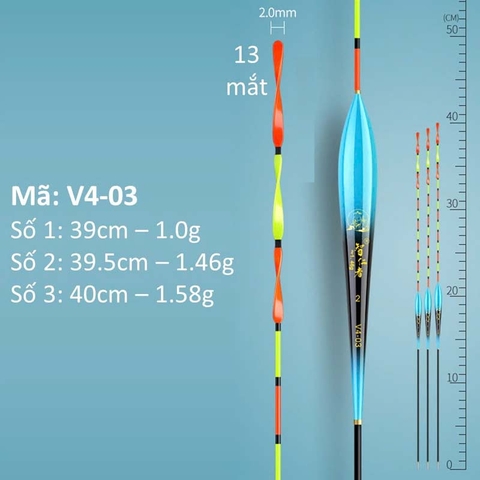 Phao Câu Đài NaNo Tăm Xoắn Siêu Nhạy, Chống Sóng, Chống Gió, Tăm Sáng Rõ V4