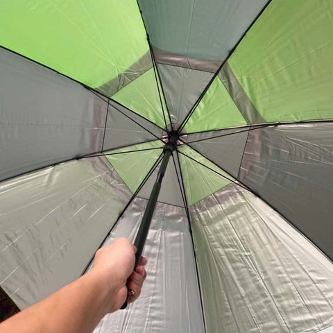 Ô Dù Che Nắng 1m8 đi câu cá, Dù Giọt Nước Và Dù Sọc Dưa Có Khớp Bẻ, kèm chân cắm đát