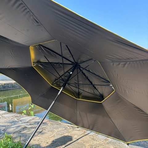 Dù Fun Fishing, Thanh Long Và Lưu Bị,  dù câu cá 2 tầng 2m4 Khung Hợp Kim Cao Cấp, Có Chân Neo Gió