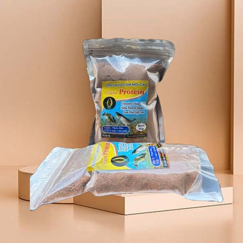 (Bịch 1kg) Mồi Câu Protein Chuyên Chép, Trôi , Mùi Thơm  Đặc Trưng Không cần tinh mùi
