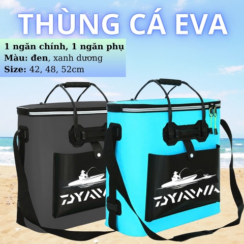 Thùng Đựng Cá Đa Năng DYAWA 1 ngăn lớn 1 ngăn nhỏ, Chất Liệu Nhựa EVA Cao Cấp