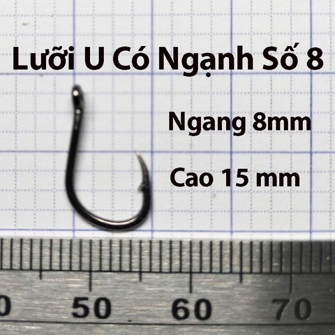 Combo Lưỡi Câu Cắm, Chữ U, Có Ngạnh, Có Khoen chống tuột dây