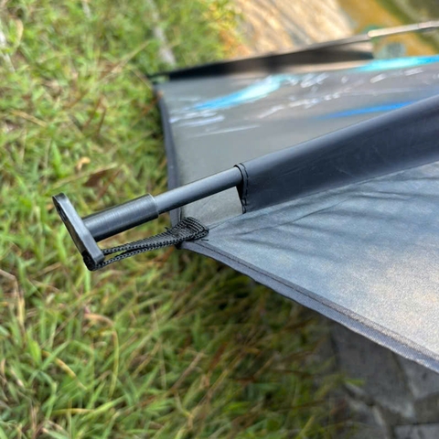 Dù Fun Fishing, Thanh Long Và Lưu Bị,  dù câu cá 2 tầng 2m4 Khung Hợp Kim Cao Cấp, Có Chân Neo Gió