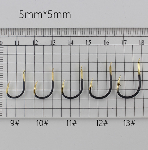 50 Lưỡi Câu thép đen vàng Có Ngạnh
