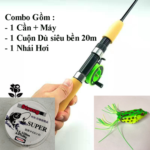 Combo Cần Câu Lure, Câu Tôm, Cần câu máy Siêu Ngắn (Bao Gồm Cả Máy ), Câu Lure, Lăng Xê, Câu ngâm Rút Gọn chỉ 31cm