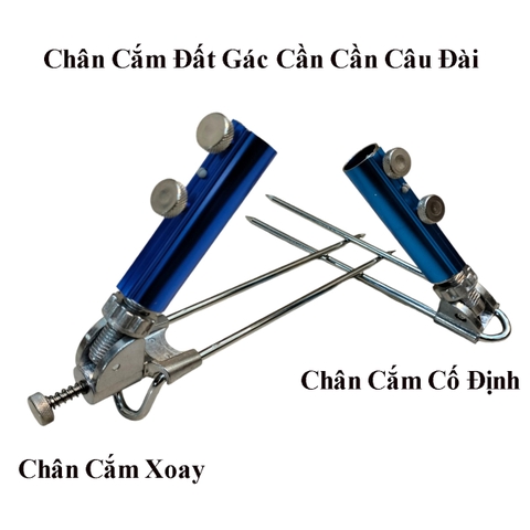 Chân Cắm Gác Cần Câu Tay Cao Cấp, Phiên Bản Cố Định Và Xoay