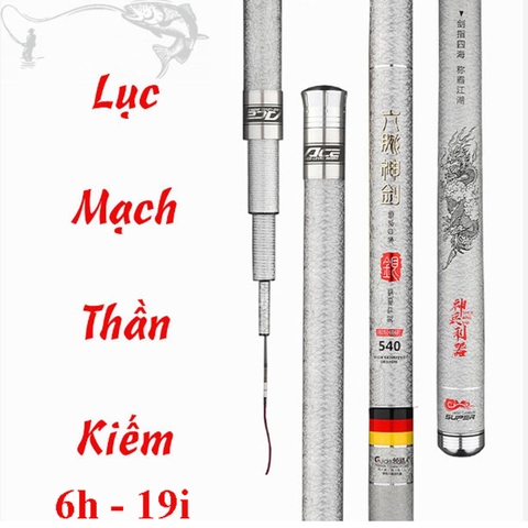 Cần câu Tay Lục Mạch Thần Kiếm 6h-19i ( Tặng kèm đọt  và bộ trục 3260 )