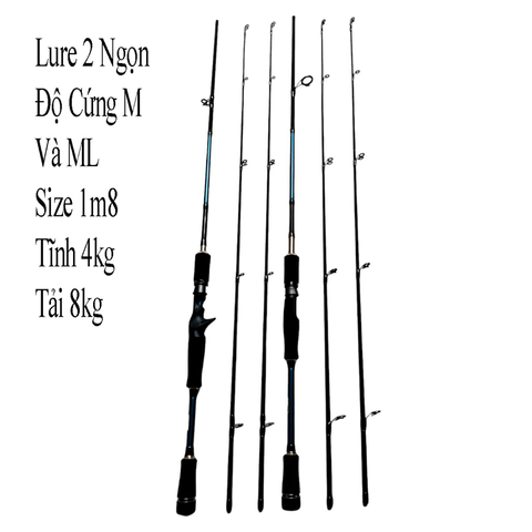 Cần Câu Lure Shimano 2 Ngọn M và ML Dài 1m8