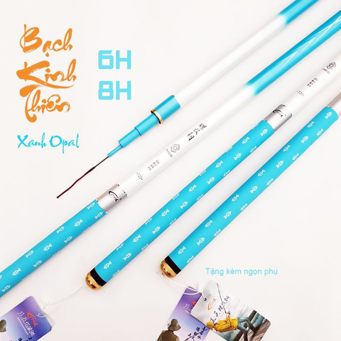 Cần Câu Tay Bạch Kinh Thiên Xanh OPal  6h 28i ( Tặng kèm đọt Rin)