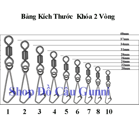 (10 Cái ) Khóa Link 2 Vòng Chống Xoắn Chữ U Cao Cấp