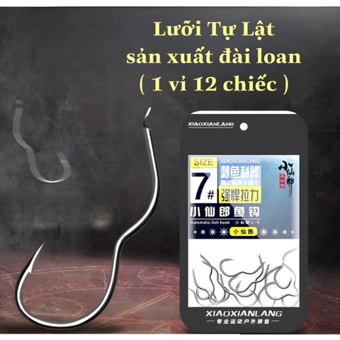 Combo Vĩ 25 Lưỡi Câu thép Tự Lật Có Ngạnh Phiên Bản 2023