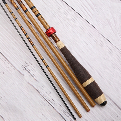 Cần Câu Tay Cacbon cao cấp trúc vàng  tặng kèm đọt