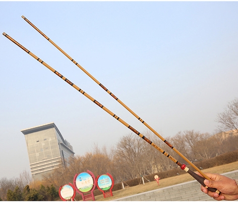 Cần Câu Tay Cacbon cao cấp trúc vàng  tặng kèm đọt