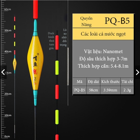 Phao hố đấu Quyền năng, phao câu đơn câu đài nhạy cá, chất liệu nanomet