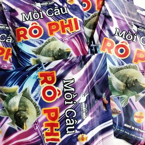 Mồi Câu Cá Rô Phi, Mồi Câu Cá Nhất Mồi, Mồi Câu Phú Thành Gói Tím Nặng 200g