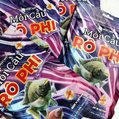 Mồi Câu Cá Rô Phi, Mồi Câu Cá Nhất Mồi, Mồi Câu Phú Thành Gói Tím Nặng 200g