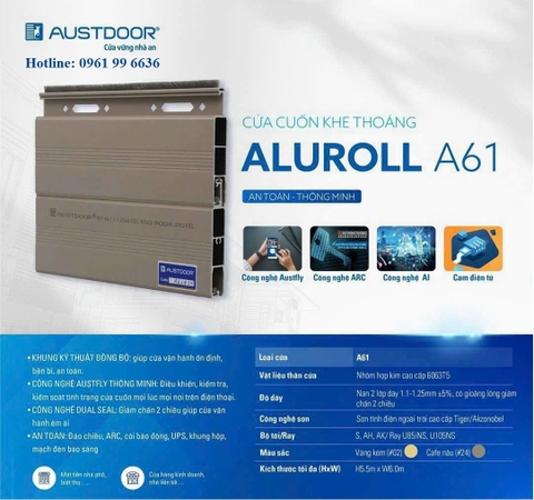 Cửa cuốn khe thoáng A61