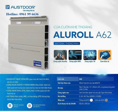 Cửa cuốn khe thoáng A62