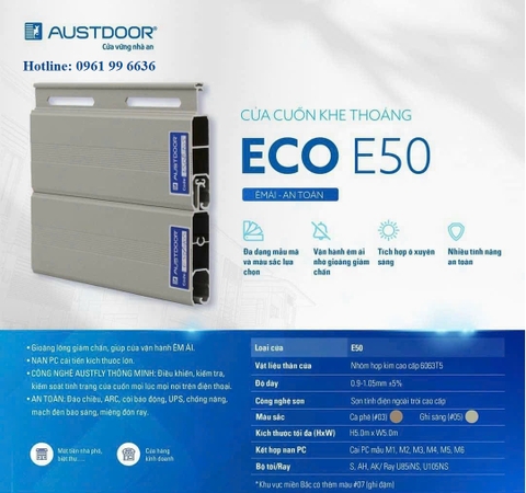 Cửa cuốn khe thoáng E50