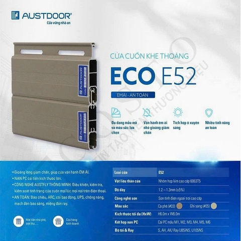 Cửa cuốn khe thoáng E52